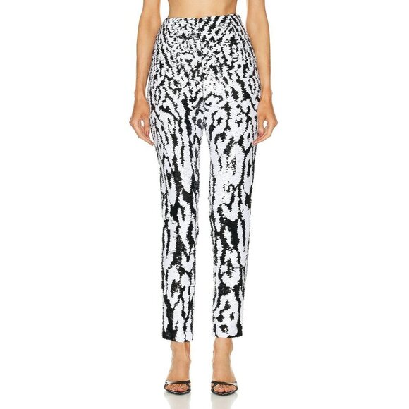 ILA Nas Zebra Sequin Trousers in Black & White 36 New Womens Ankle Pants - Picture 11 of 11